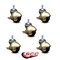 Service Caster 2 Inch Antique Brass Hooded 5/16 Inch Threaded Stem Ball Caster with Brake, 5PK SCC-TS01S20-POS-WA-SLB-516-5 - alternate 3
